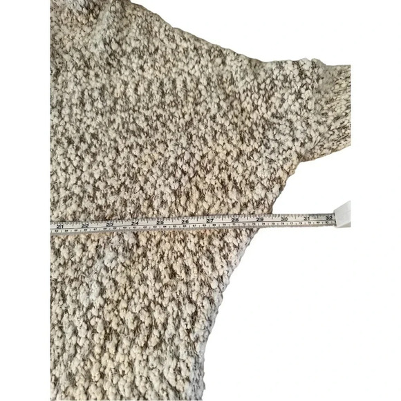 UMGEE Womens Open Front Cardigan Sweater Fringe Hem Cream Brown - Picture 6 of 10